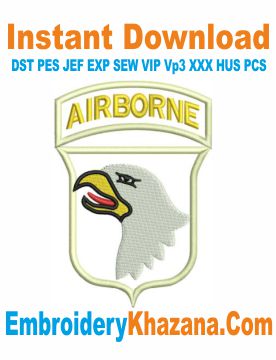 101st Airborne Division Embroidery Design