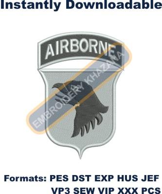 101st Airborne embroidery design
