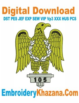 105th French Regiment Crest Embroidery Design