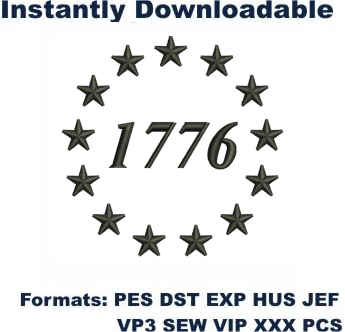 Betsy Ross Union Embroidery Designs