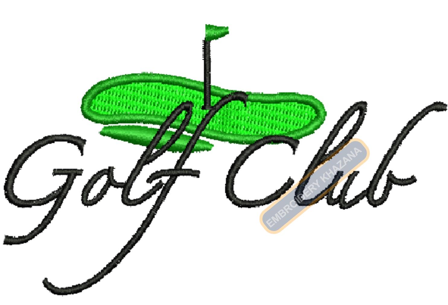 Golf Club Flag Embroidery Design