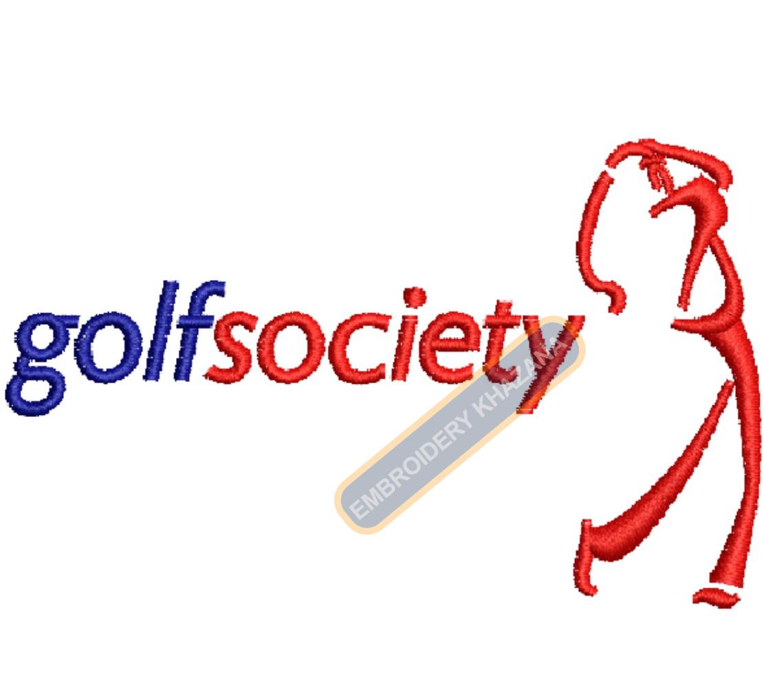 Golf Society Embroidery Design