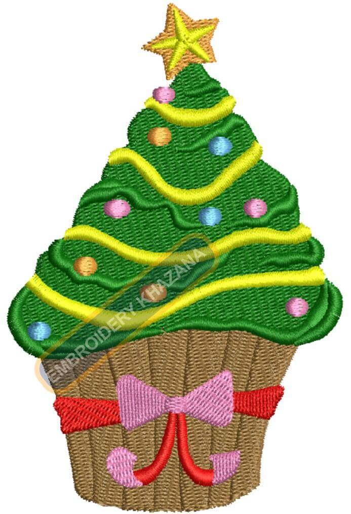 Christmas Cake Embroidery Design