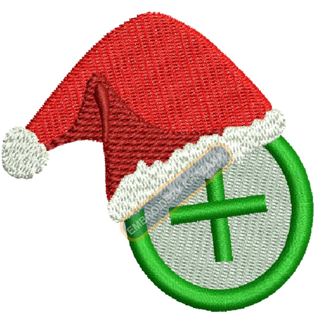 Christmas Cap Embroidery Design