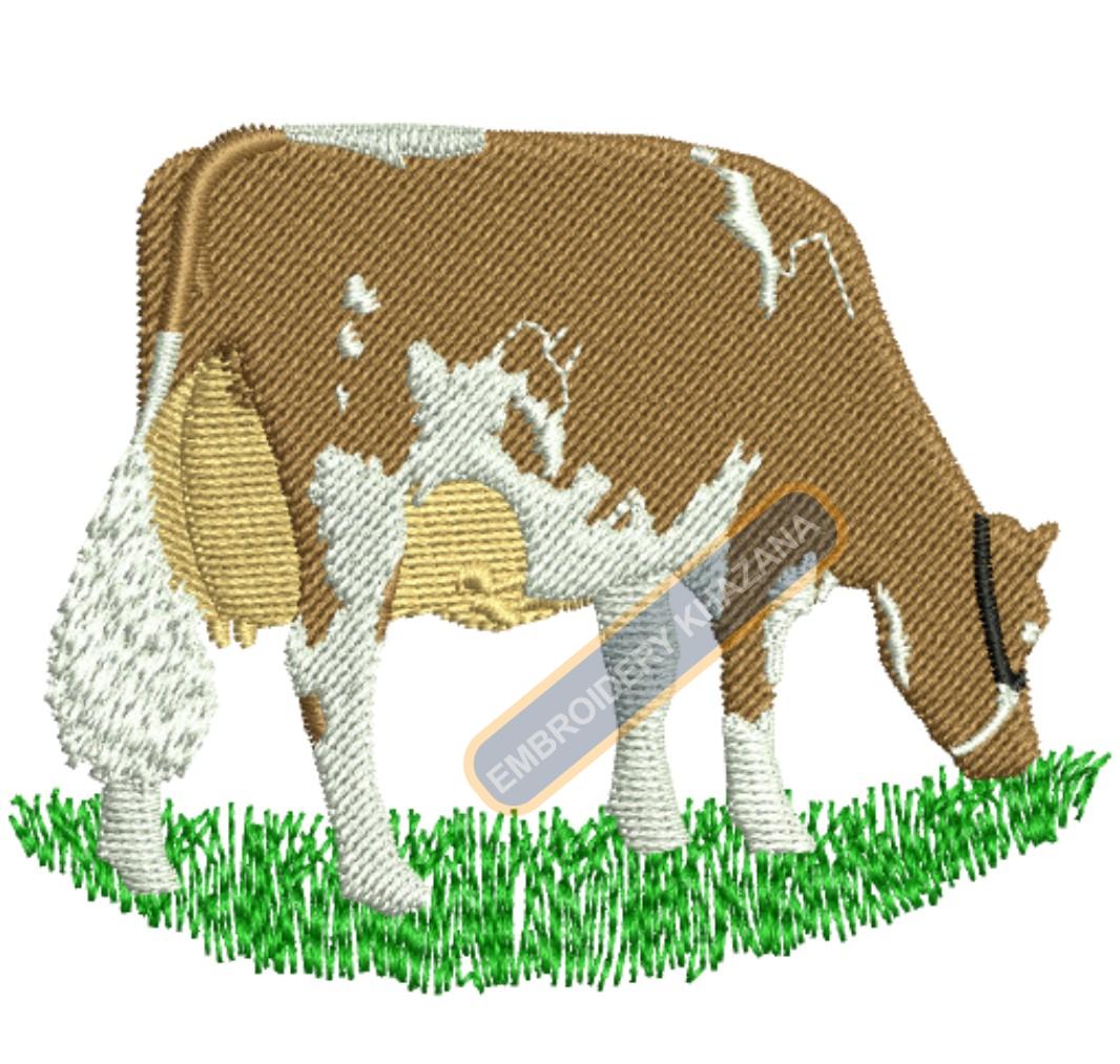 Cow Ayrshire Embroidery Design
