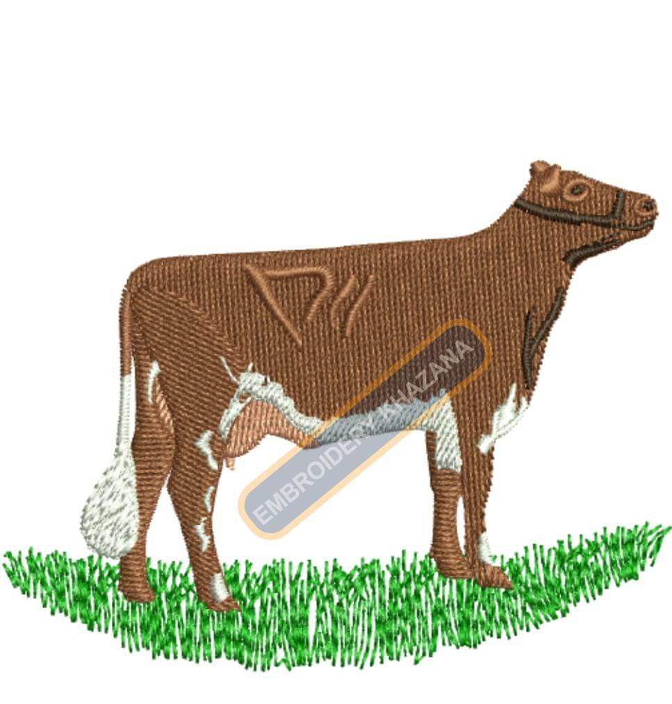 Cow Shothorn Embroidery Design