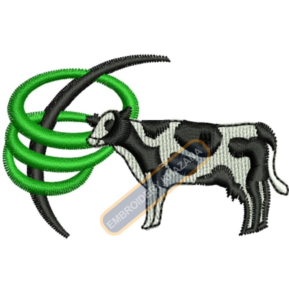 Pd Cow Embroidery Design