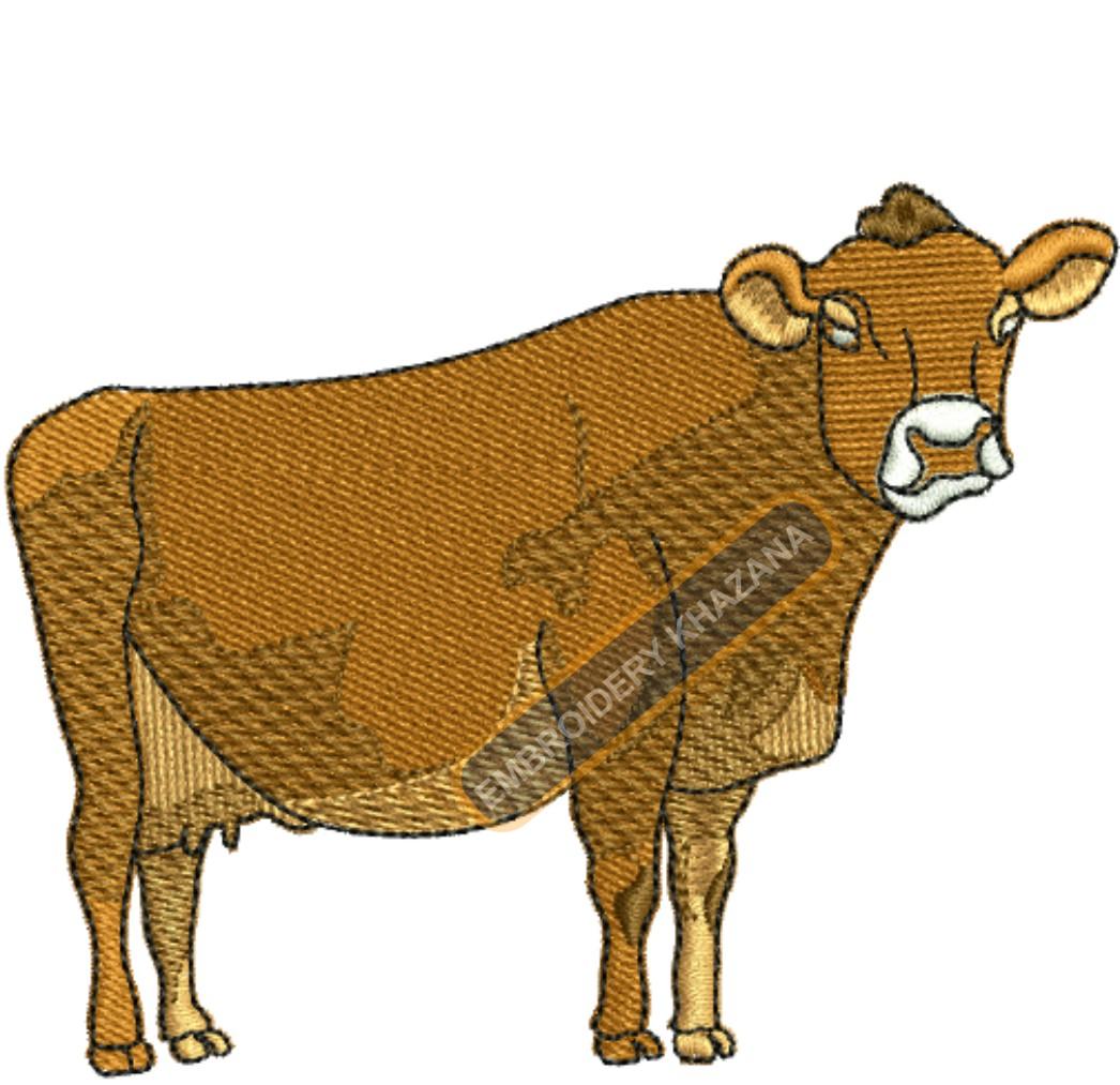 Indian Cow Machine Embroidery Design