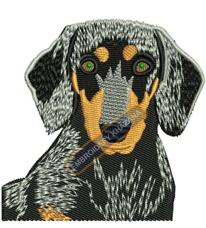 Dog Face Machine Embroidery Design