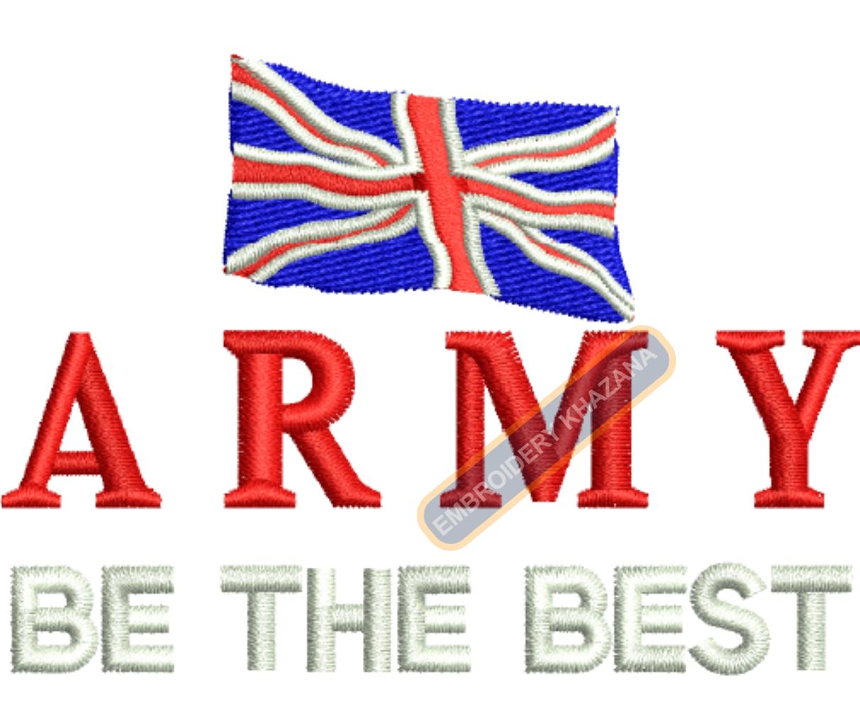 army be the best embroidery design