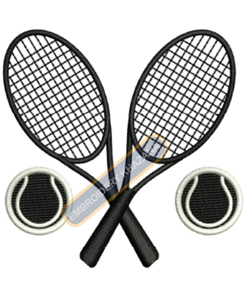 Badminton Machine Embroidery Design