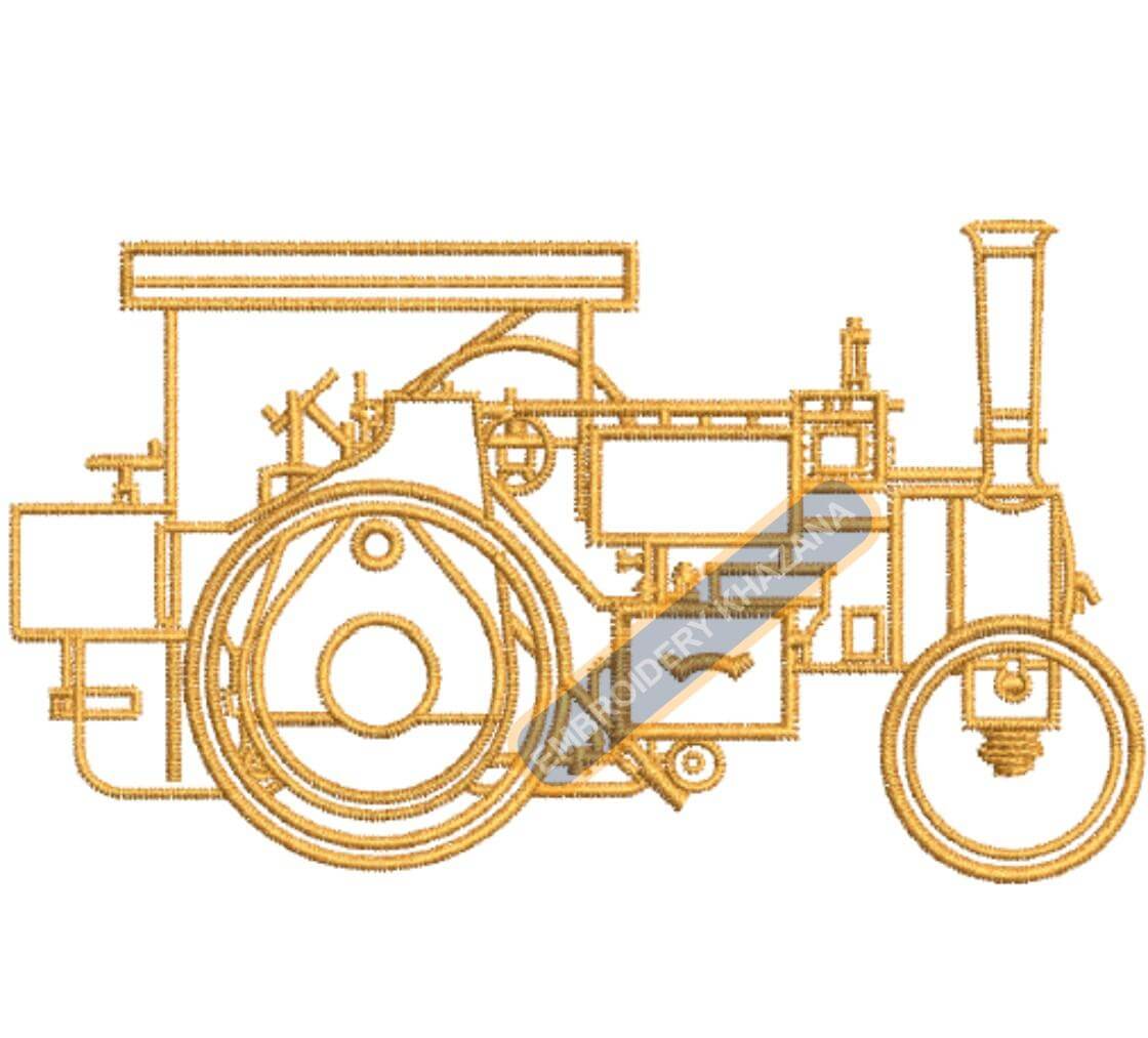 Train Engine Machine Embroidery Design