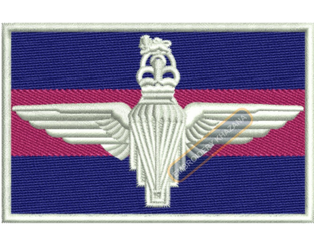 Parachute Regiment badge embroidery design