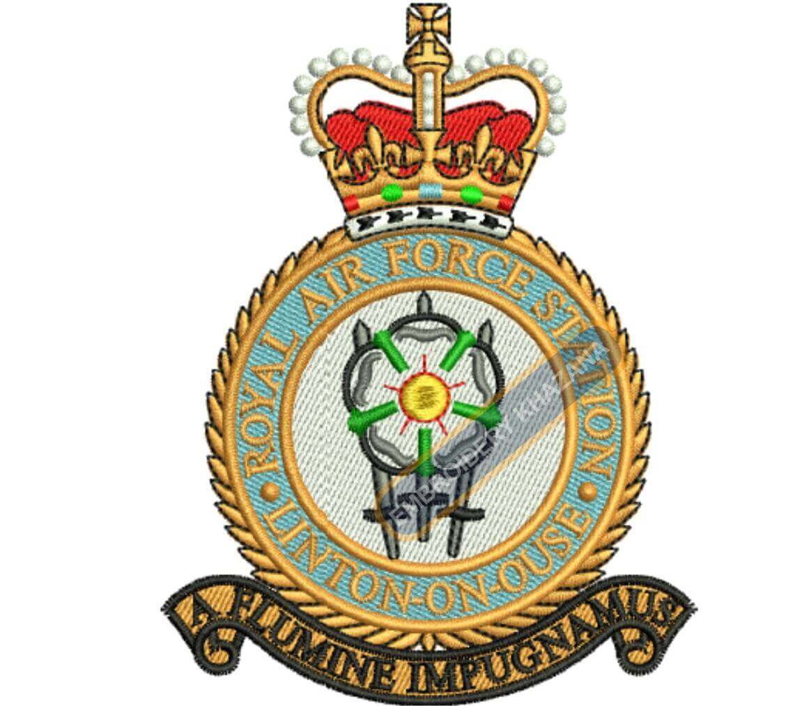 Raf Linton On Ouse Badge Embroidery Design