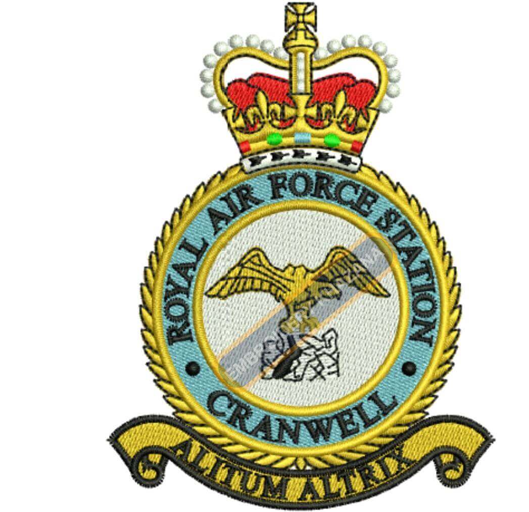 Royal Air Force Base Cranwell College Badge Embroidery Design