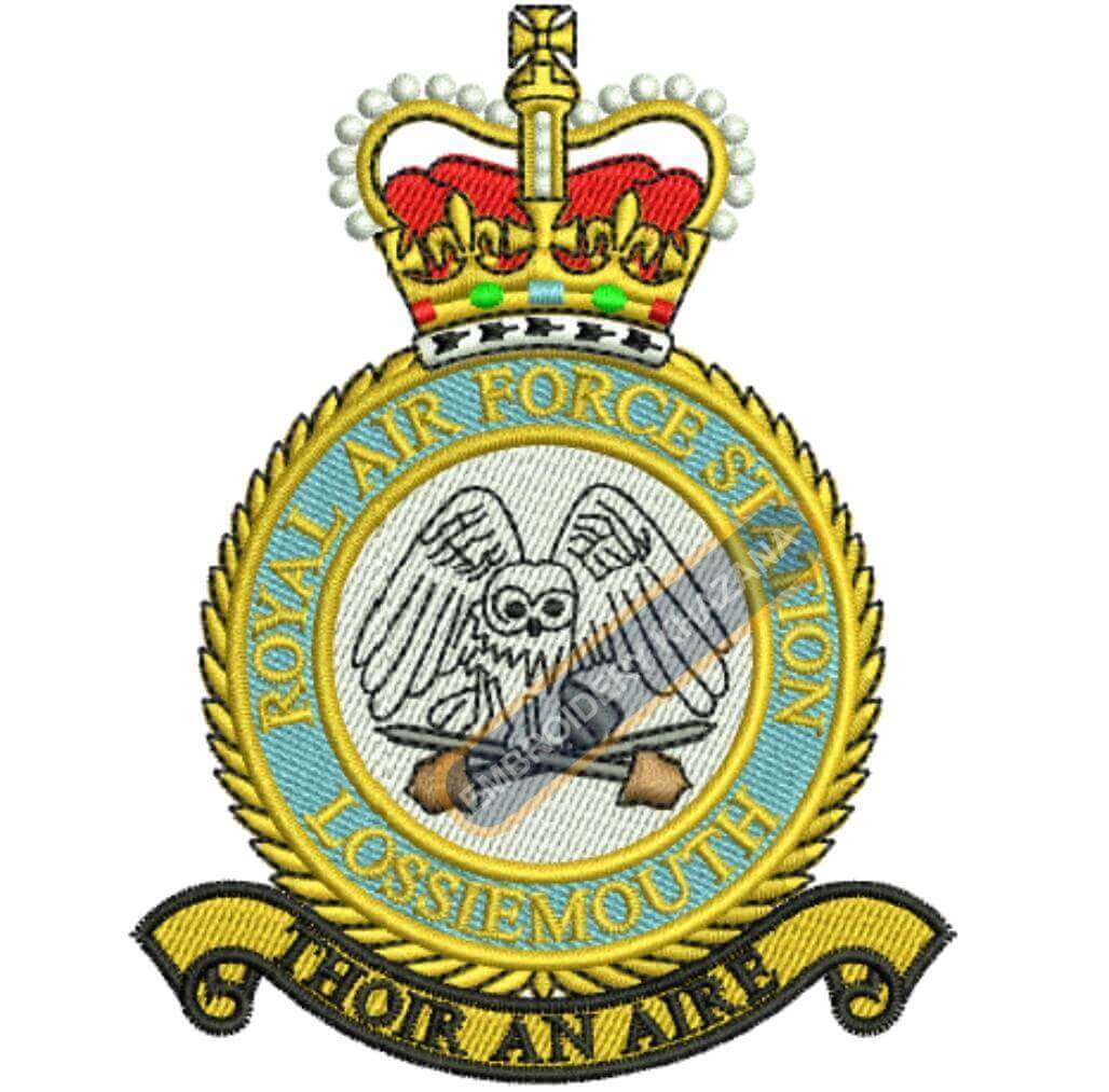 Royal Air Force Lossiemouth Crest Embroidery Design