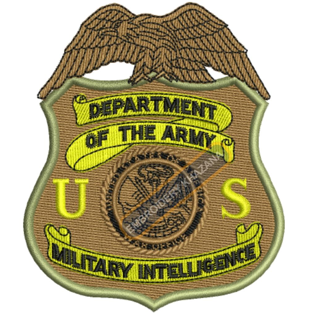 military intelligence badge embroidery design