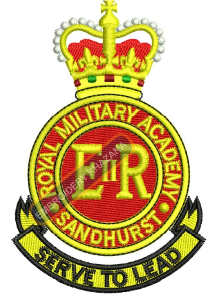 Royal Military Academy Sandhurst Badge Embroidery Design