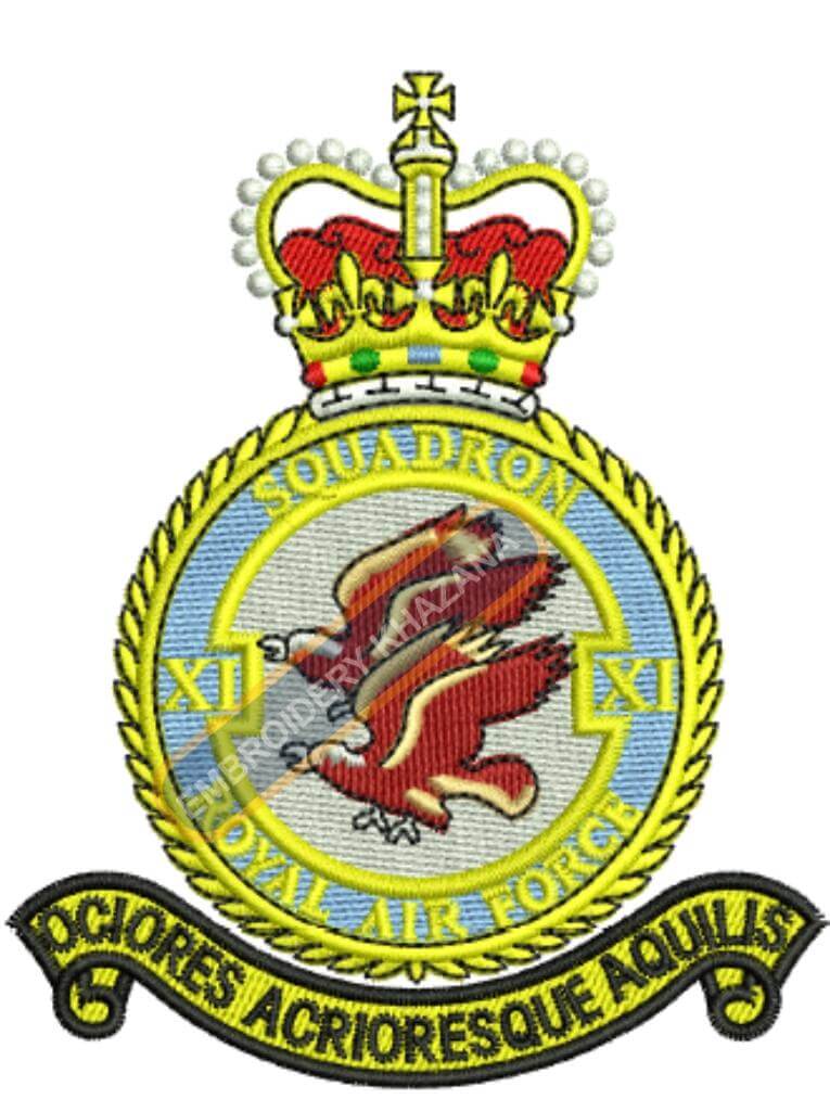 11 Squadron RAF Badge Embroidery Design