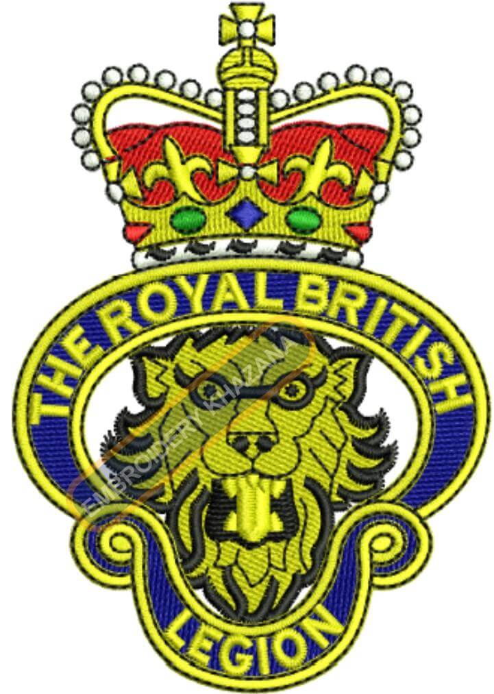 The Royal British Legion Crest Embroidery Design