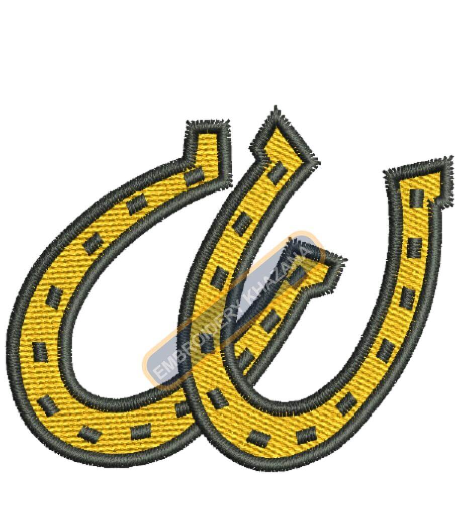 Horse Shoes Machine Embroidery Design