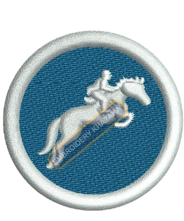 Horse Ridding Machine Embroidery Design