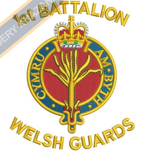 Welsh Guards Crest embroidery design