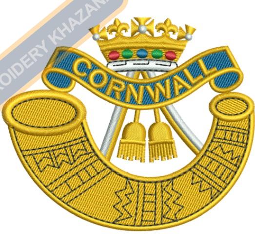 Duke of Cornwall badge embroidery design