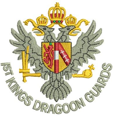 1st Kings Dragoon Guards silk blazer badge 