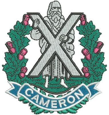 The Queen cameron badge embroidery design
