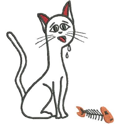 Cat embroidery design
