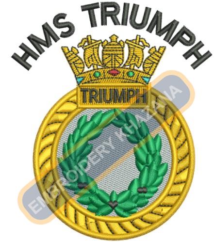 Hms Triumph crest embroidery design