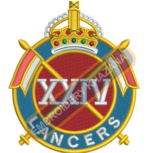24th Lancers Officers embroidery design