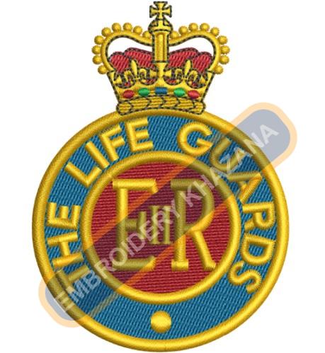 The Life Guards crest embroidery design