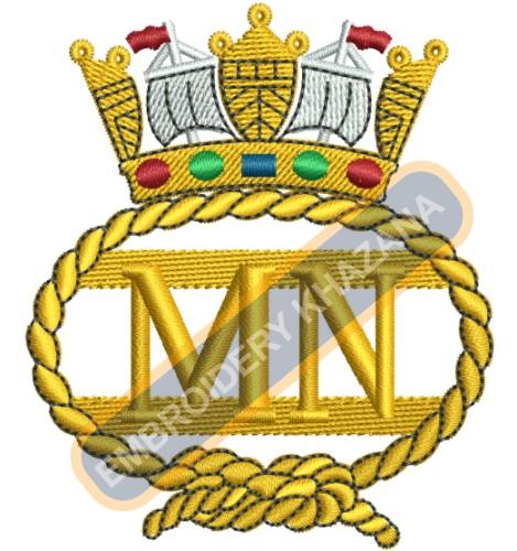 Merchant Navy Silk Blazer Badge embroidery design