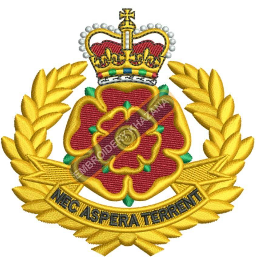 Duke of Lancaster Regiment Crest Embroidery Design