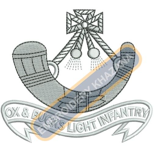 light infantry badge embroidery design