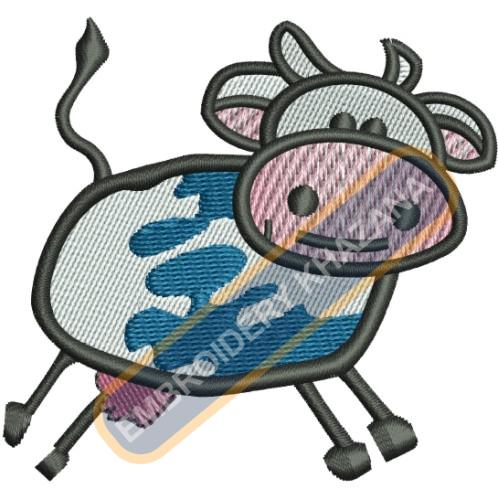 Pig embroidery design