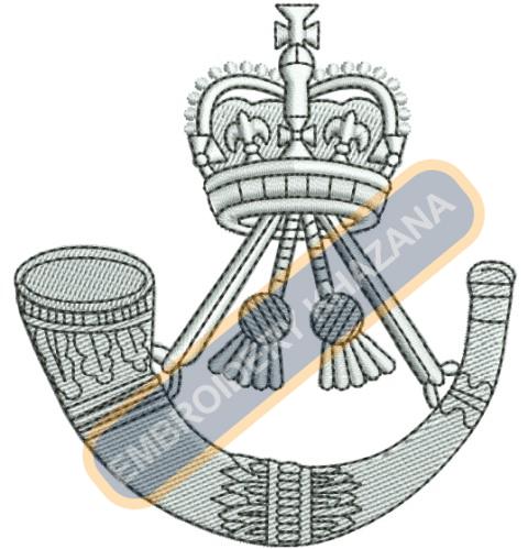The Rifles crest embroidery design