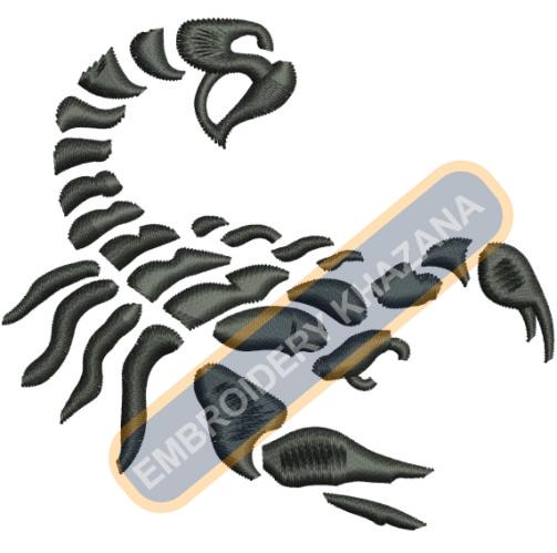 Scorpion embroidery design