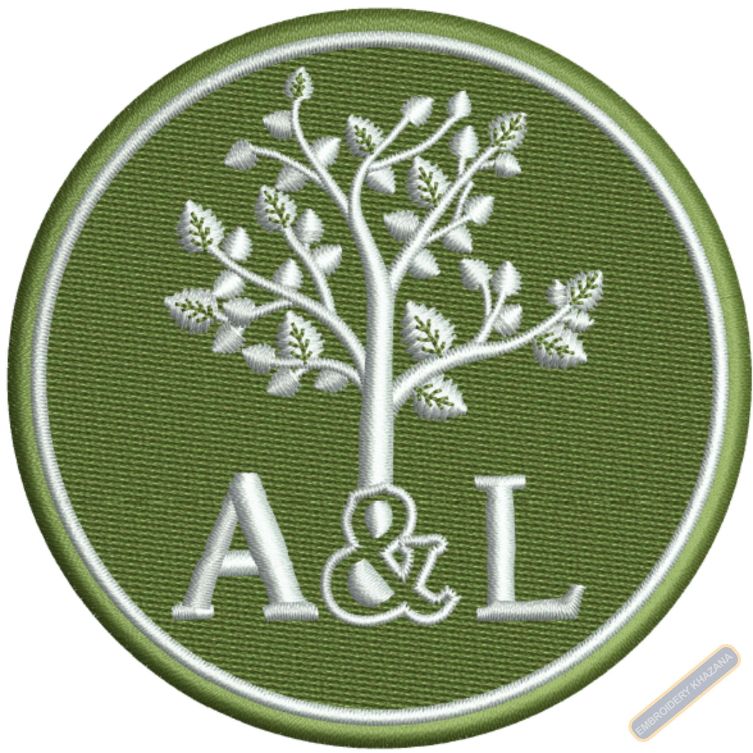 Free A and L Embroidery Design