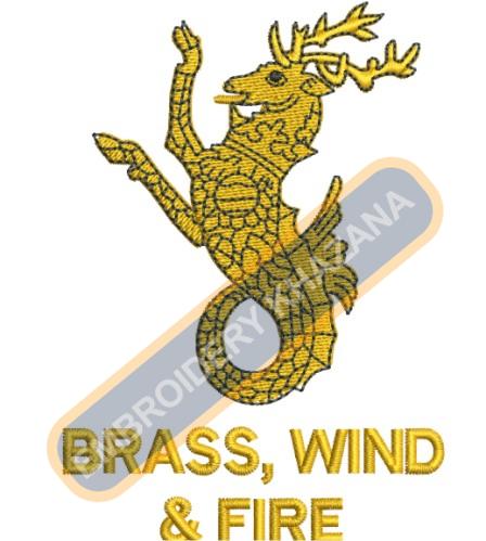 Free Brass Wine and Fire Embroidery Design