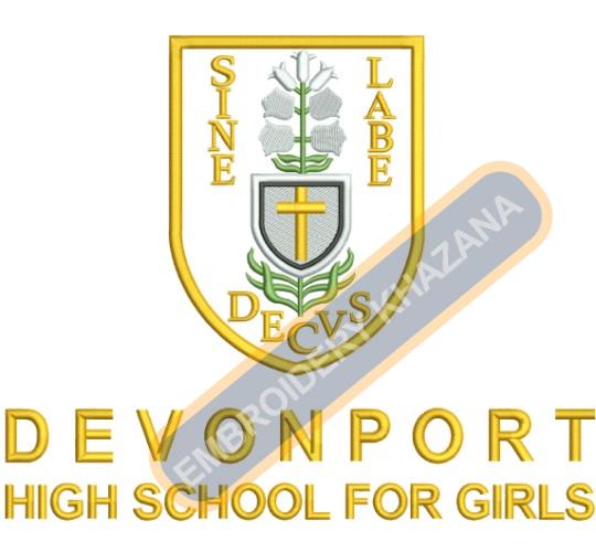 Free Devenport High School For Girls Embroidery Design