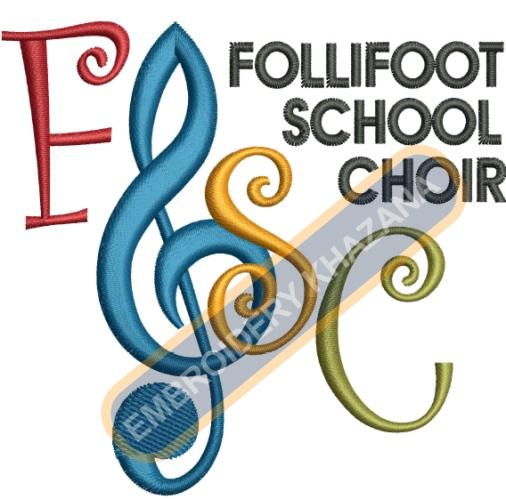 Free Follifoot School Choir Embroidery Design