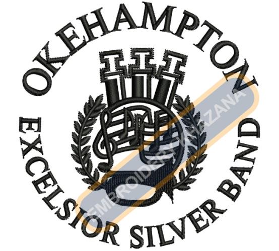 Free Okehampton Excelsior Silver Band Embroidery Design
