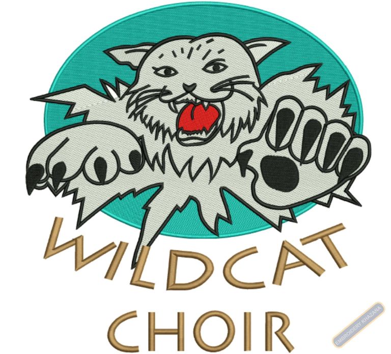 Free Wild Cat Choir Embroidery Design