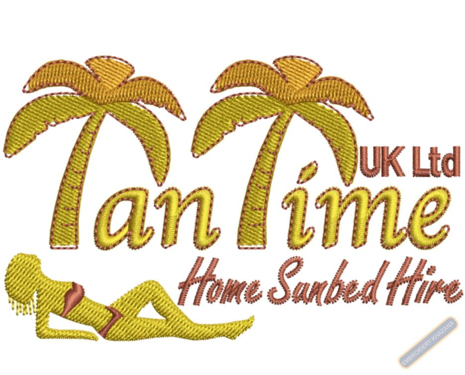 Free Tan Time Embroidery Design