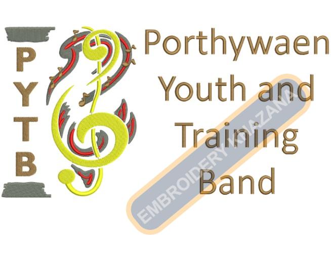 Free Porthywaen Youth and Training Band Embroidery Design