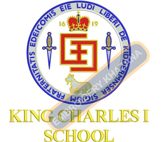 King Charles  School Embroidery Design Free