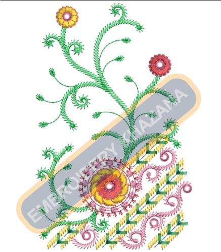 Free Floral Border Embroidery Designs